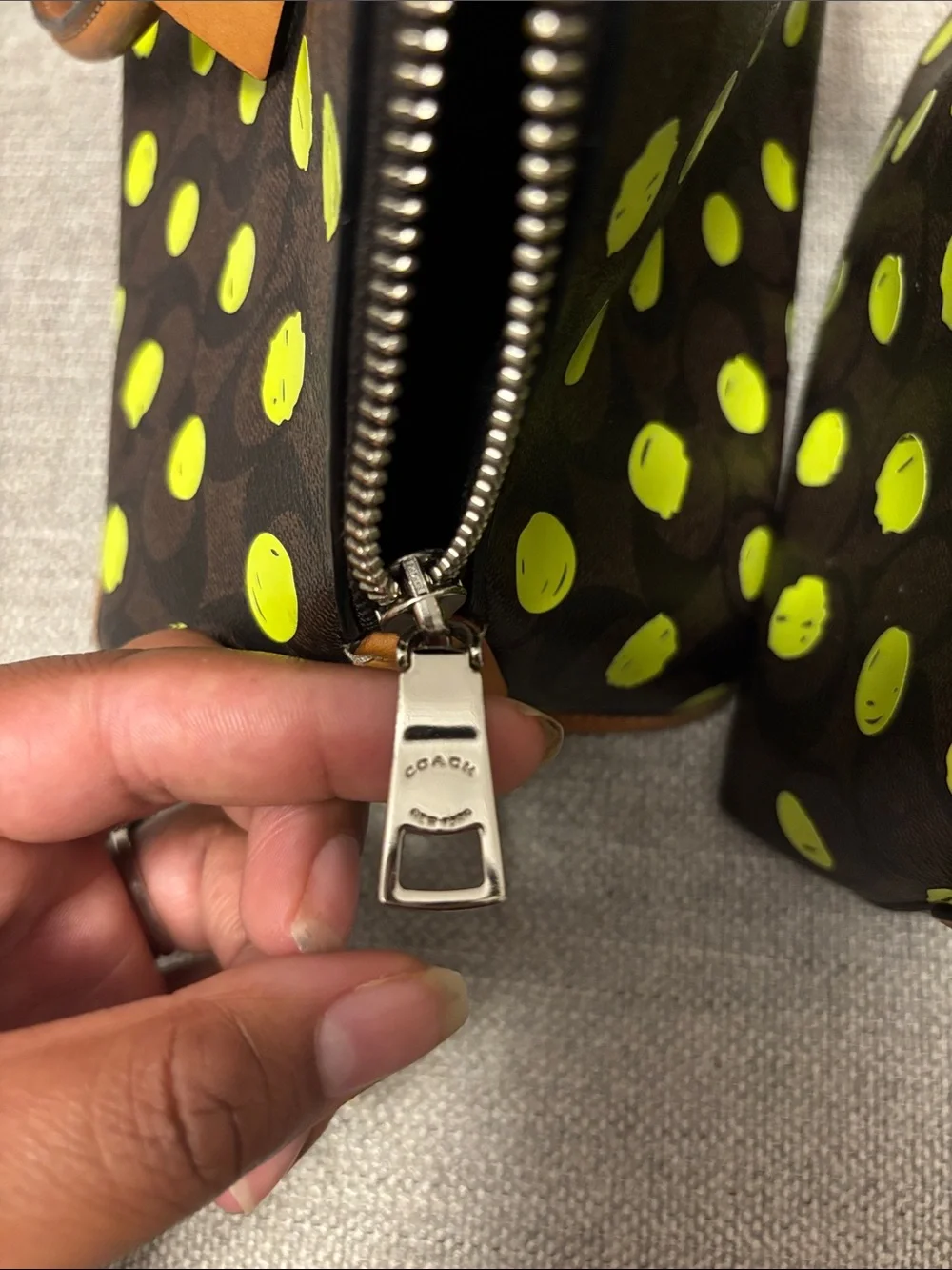 Coach Cora Domed Satchel & Neon Dot Cosmetic Case Pouch Set